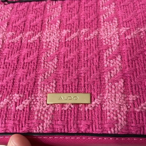 Aldo Pink Tweed Satchel Handbag New With out tag - Picture 2 of 4